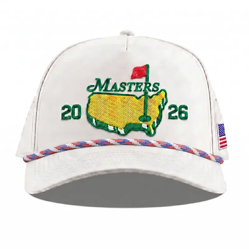 Vintage Masters 2026 Embroidered Golf Hat Adjustable Lightweight Snapback USA Flag Golf Cap