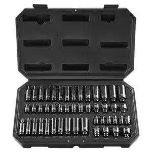 fathersdaygift  VEVOR Drive Impact Socket Set 1/4 - 14 Piece Deep Socket Set Metric 4-15mm - 6 Point Cr-Mo Alloy Steel for Auto Repair - Easy-to-Read Size Markings - Rugged Construction - Socket Organizer