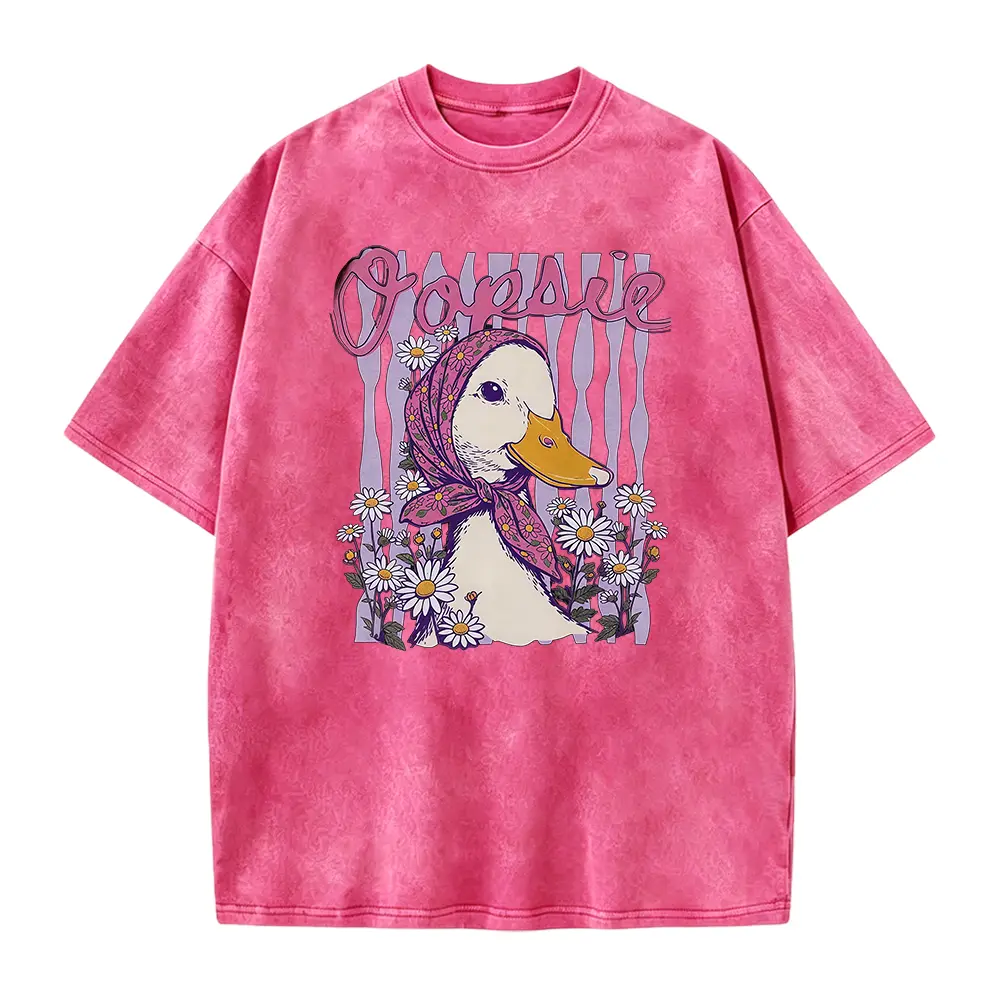 Duck Shirt, Funny Duck Graphic Tee, Cottagecore Daisy Shirt, Vintage Farm Animal Tee, Cute Shirt