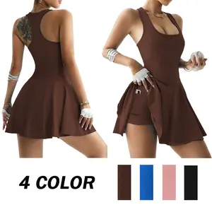 Women's Play Dress Short Sleeve Mini Skirt with Pockets Black Size L Casual Fabric Soft Stretchy Basic Feminine Fit Summer Womenswear