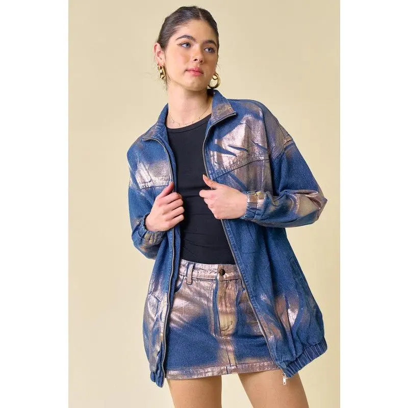 Avril Denim Bomber Jacket