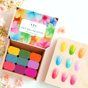 PAT PAINTING GEL Ombre & Aura Nail Art P02 Summer Muse 15g Ultra-Pigmented Smooth Gel for Vibrant Summer Manicure with 90-100 Sponges