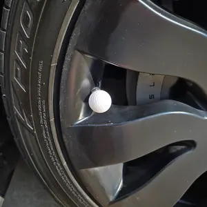 Golf Ball Valve Stem Caps (5-Pack) Universal Tire Air Valve Covers for Cars, Trucks, SUVs, Golf Carts - Heavy Duty Wheel Accessories & Gifts