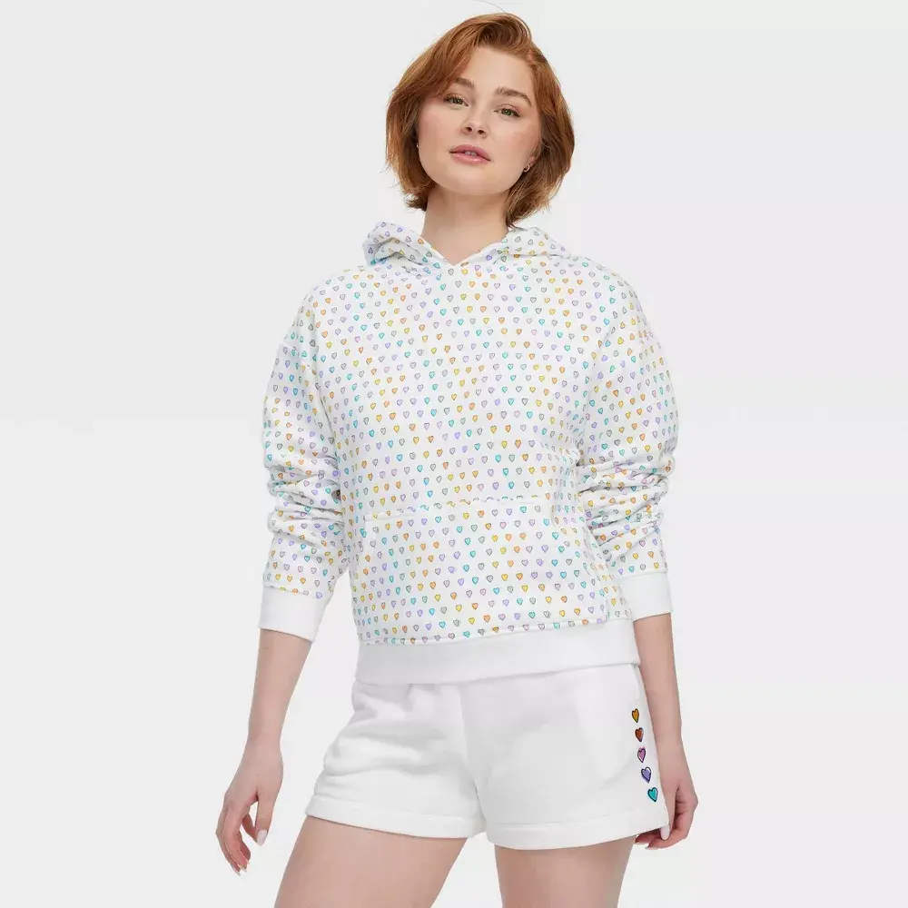 Women's Disco Hearts Wave Shorts - Project Bunny