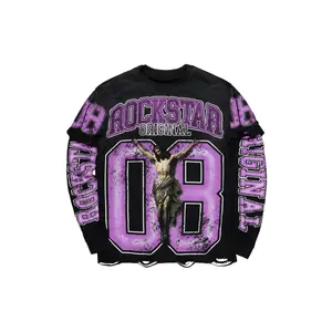 Fields Black/Purple Double Layer Long Sleeve Graphic T-Shirt Fields Black/Purple Double Layer Long Sleeve Graphic T-Shirt