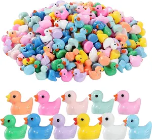 Mini Ducks 220 Pack - Tiny Figurines for Dollhouse Decor, Garden, Aquarium, Party Toys, DIY Charms & More!