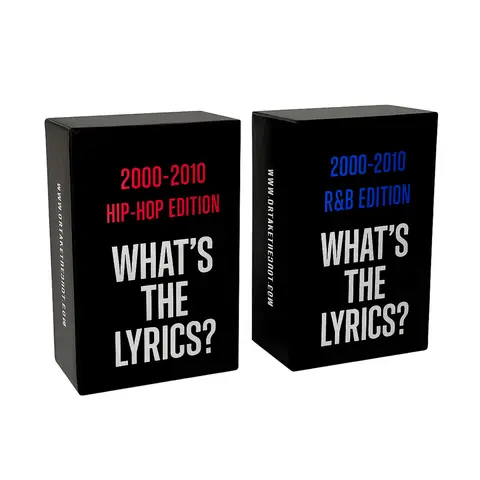 2000-2010 Music Edition Bundle Hip-Hop & R&B Trivia Game Set Finish the Lyric Trivia Cards for Music Lovers