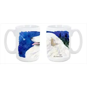 212 MAIN Great Pyrenees Ceramic Coffee Cup - 15oz Large Reusable Mug, Microwave-Safe, Dishwasher-Safe, Ideal for Tea Drinks