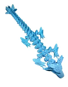 Axolotl Articulated Dragon | Tabletop Fantasy RPG Gaming Prop - Dungeons and Dragons DnD D&D | Fidget Gift Toy | Cinderwing 3D