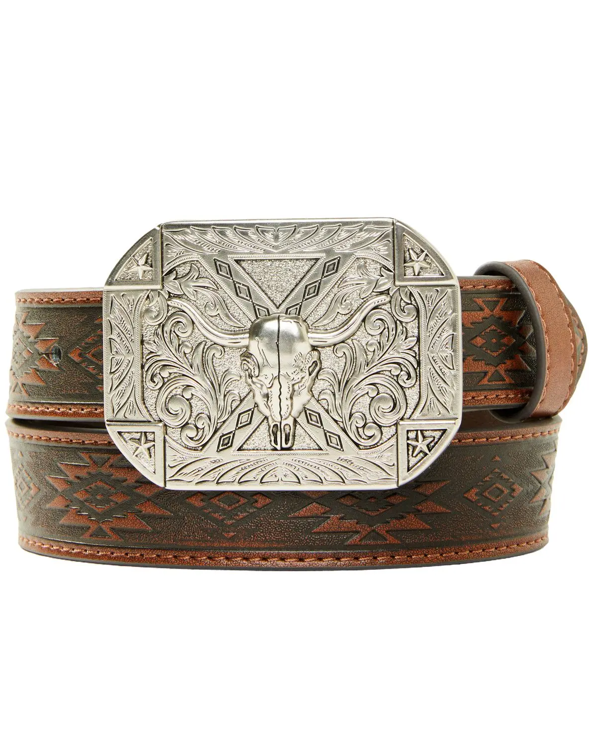 Cody James Boys' ' Southwestern Print Embossed Belt - Cjbaho24bt7-Bn