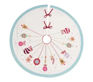 Ornament Christmas Tree Skirt  by Valerie
