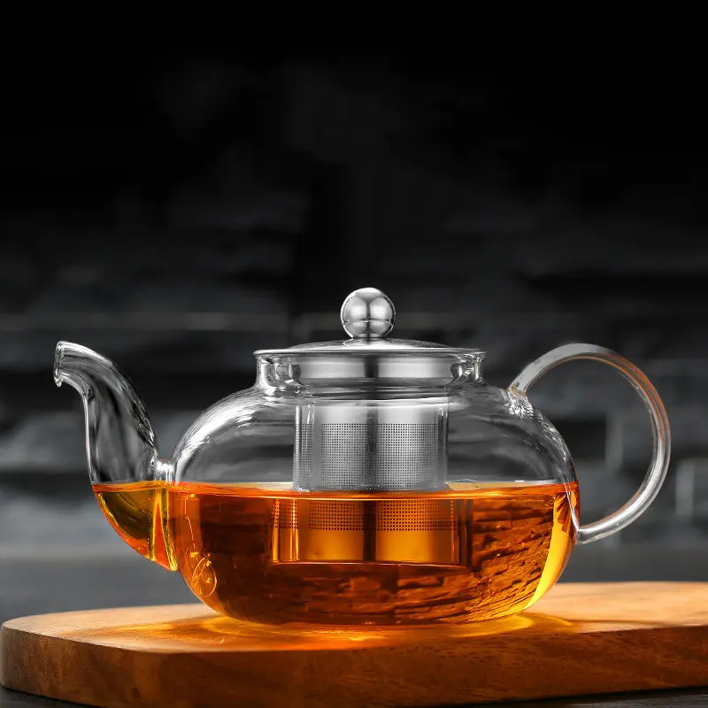 Himalko Glass Teapot with Removable Infuser | Borosilicate Glass Tea Maker | Loose Leaf Tea Brewer