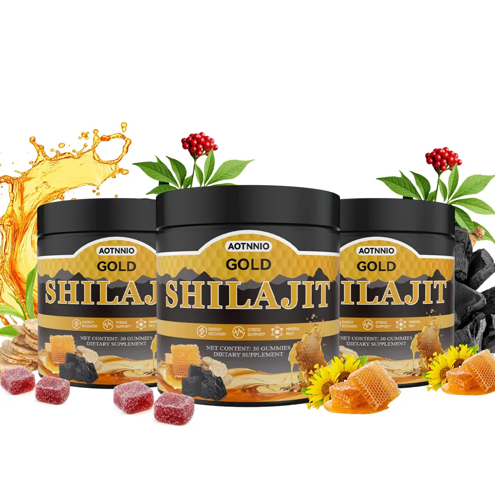 Non-GMO|Pure Himalayan Shilajit Gummies Gold|30Gummies|Organic Manuka Honey|100% Natural & Organic|for Men|Women|Boost Energy & Immunity