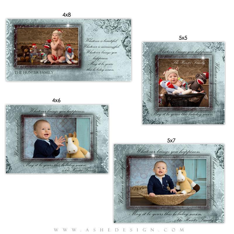 Christmas Photo Card Set - Blue Christmas