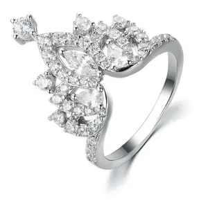 [TW] "Tiara" 925 Sterling Silver Zirconia Band (JR8821)