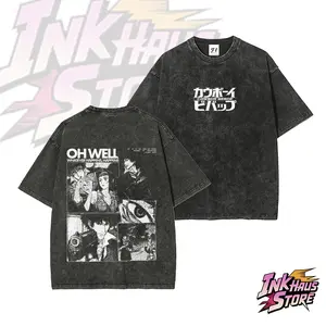 *Cowboy Bebop* in a Retro Street Style--Short Sleeve Cotton Unisex Retro wash Tee