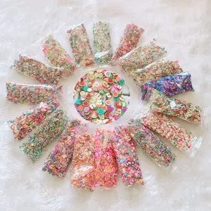 18 Different Design Mix Bags Polymer Clay Slices with Fruit Cake Flower Etc Shapes Mix 10051