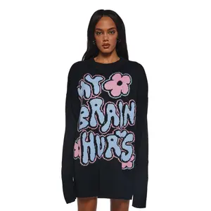 My Brain Hurts Intarsia Sweater