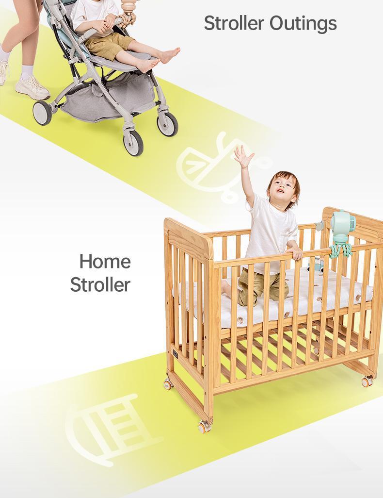 Jisulife Baby Stroller Fan Portable Large Battery Operated 100 Speeds Air Purify & Air Turbo Tech Bladeless Stroller Fan for Car Seat