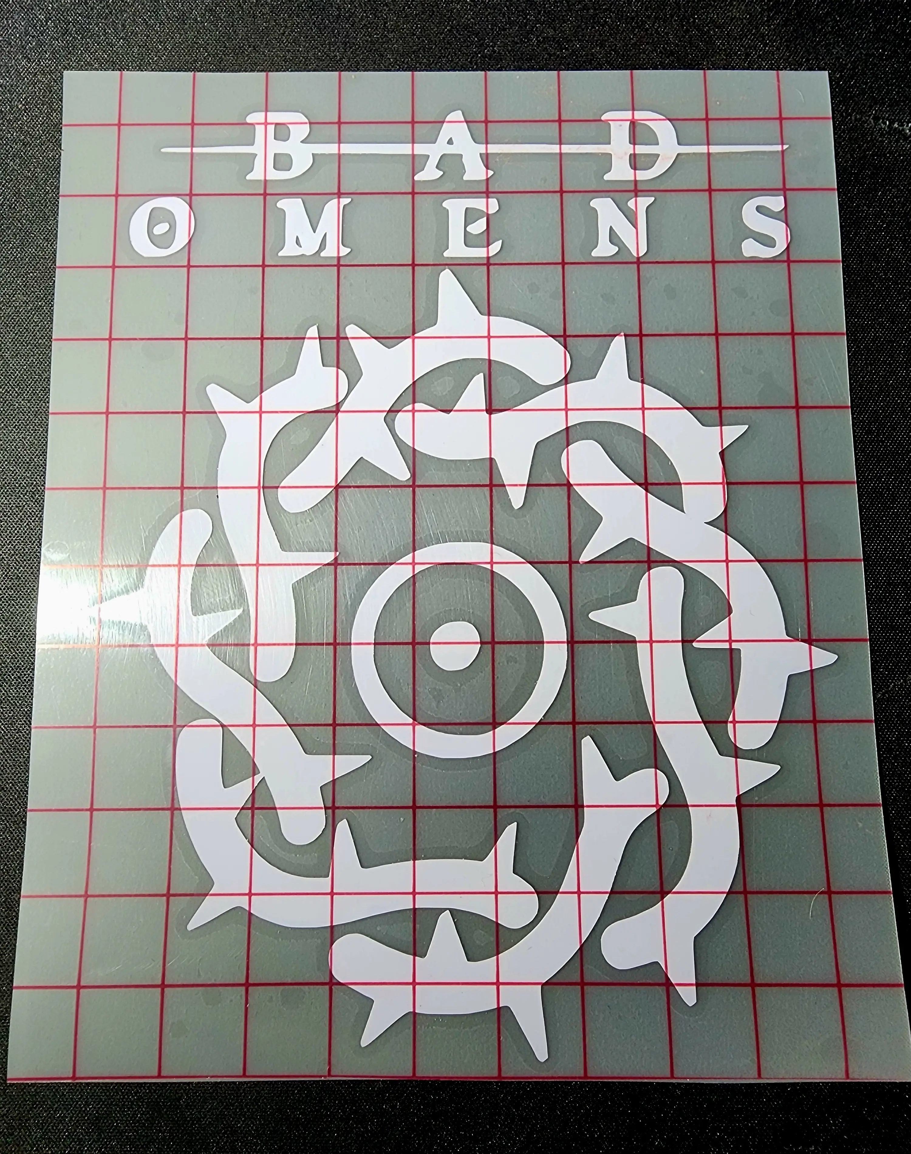 Bad Omens Symbol Vinyl Window Decal Heavy Metal Alternative Metal Goth Handmade in USA Easy Install Long Lasting Water & UV Resistant Decorative Sticker
