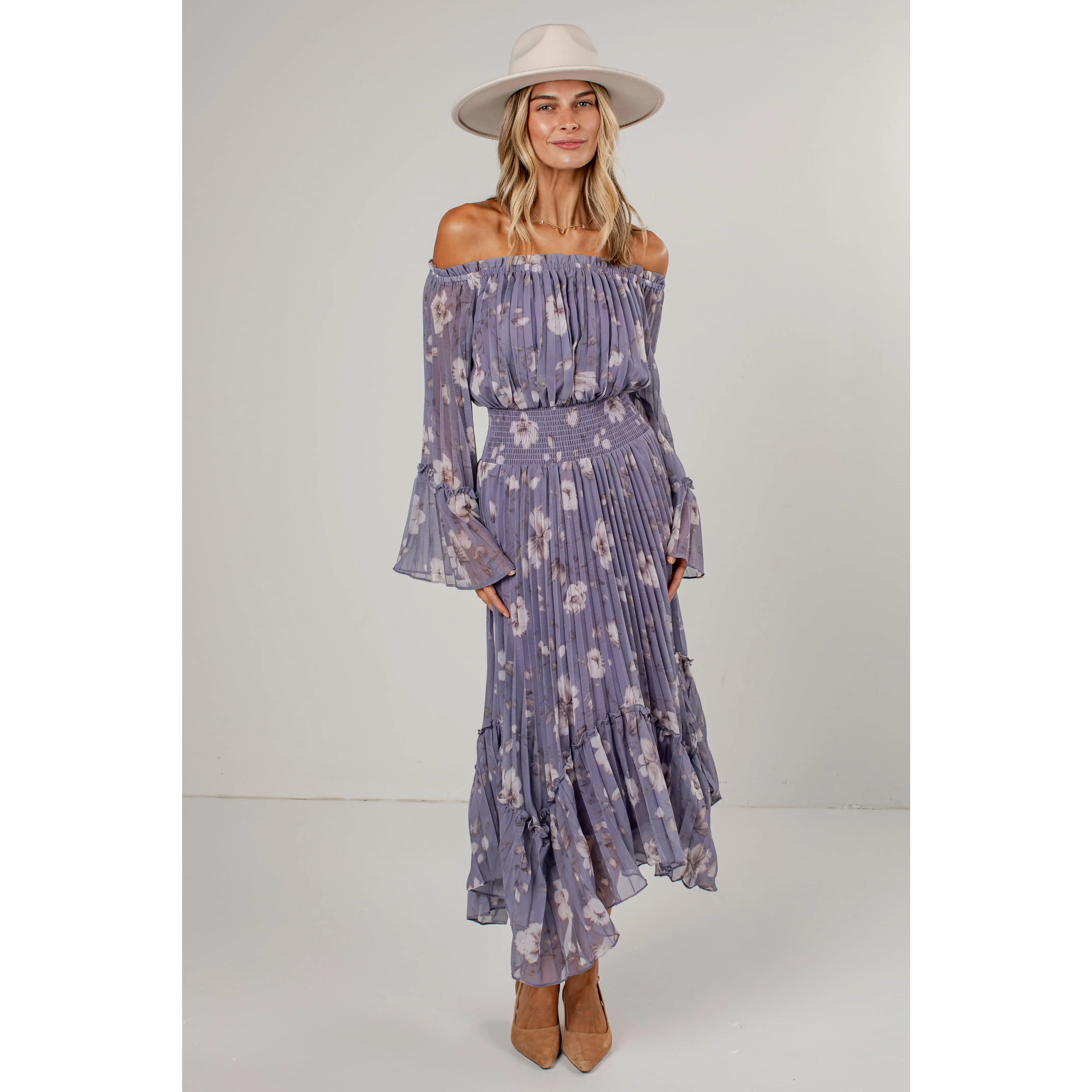 Wild Bouquet Lavender Floral Maxi Dress Wild Bouquet Lavender Floral Maxi Dress
