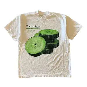 Cucumber T-Shirt Unisex T-shirt, clothing merch, 90s graphic tees, Medium Crew Neck Graphic Retro Fitted Machine Washable Short Sleeve