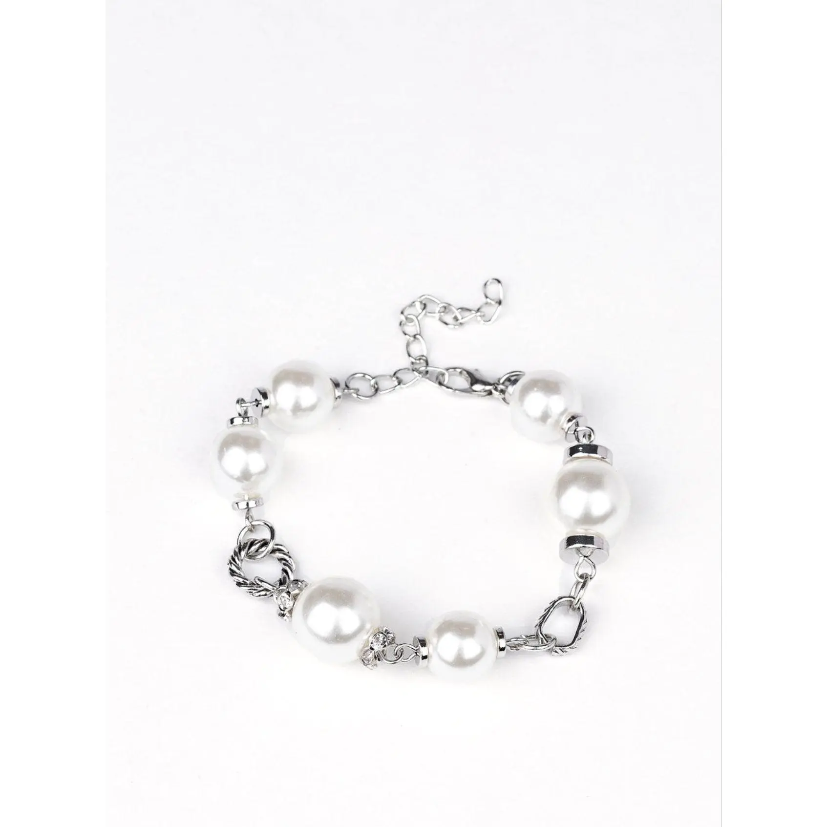 "Boardroom Baller" White Bracelet