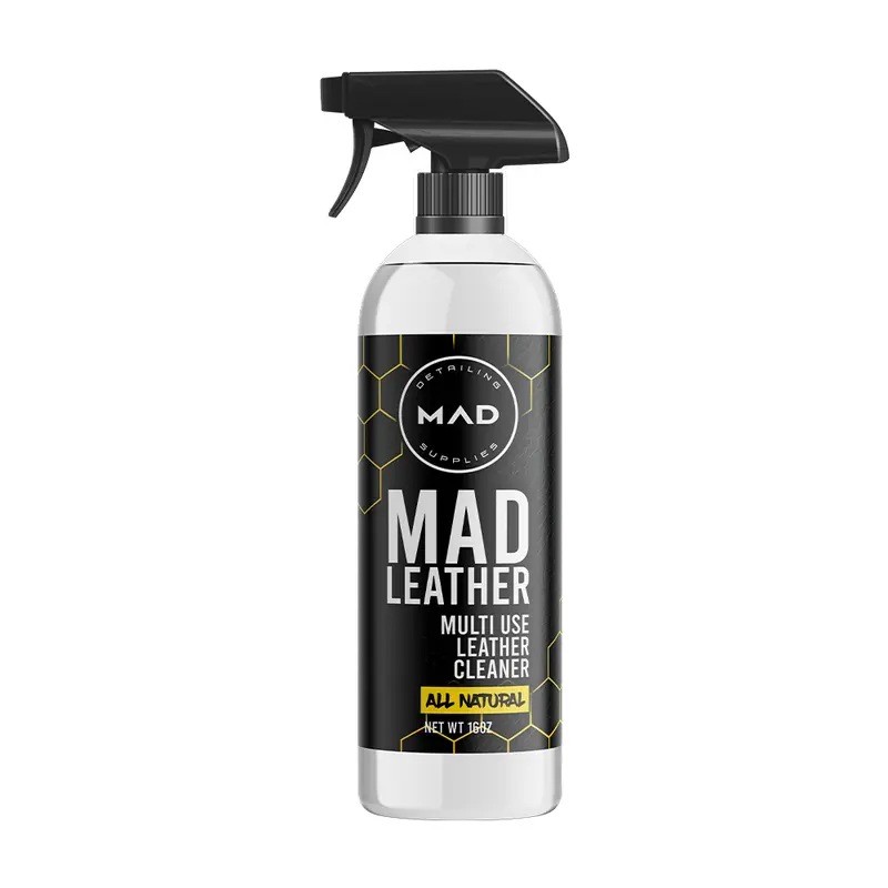 MAD LEATHER Interior Car Cleaner Spray Bottle - Premium Care Fluid for Synthetic Leather, Gentle Surface Cleaner, Stain Removal, Food Crumb Elimination, Restores Showroom Condition, Automotive Detailing Product