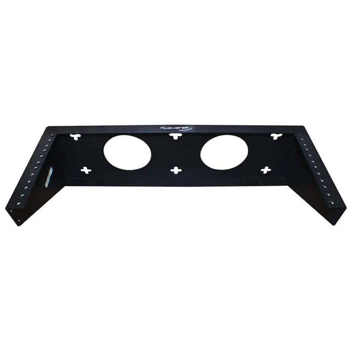 212 MAIN 4U Depthless Steel Wall Mount Storage Rack with Metal Brackets, Horizontal-Vertical Installation, 150Lb Capacity, Black Home Space Saver for Under the Table Use