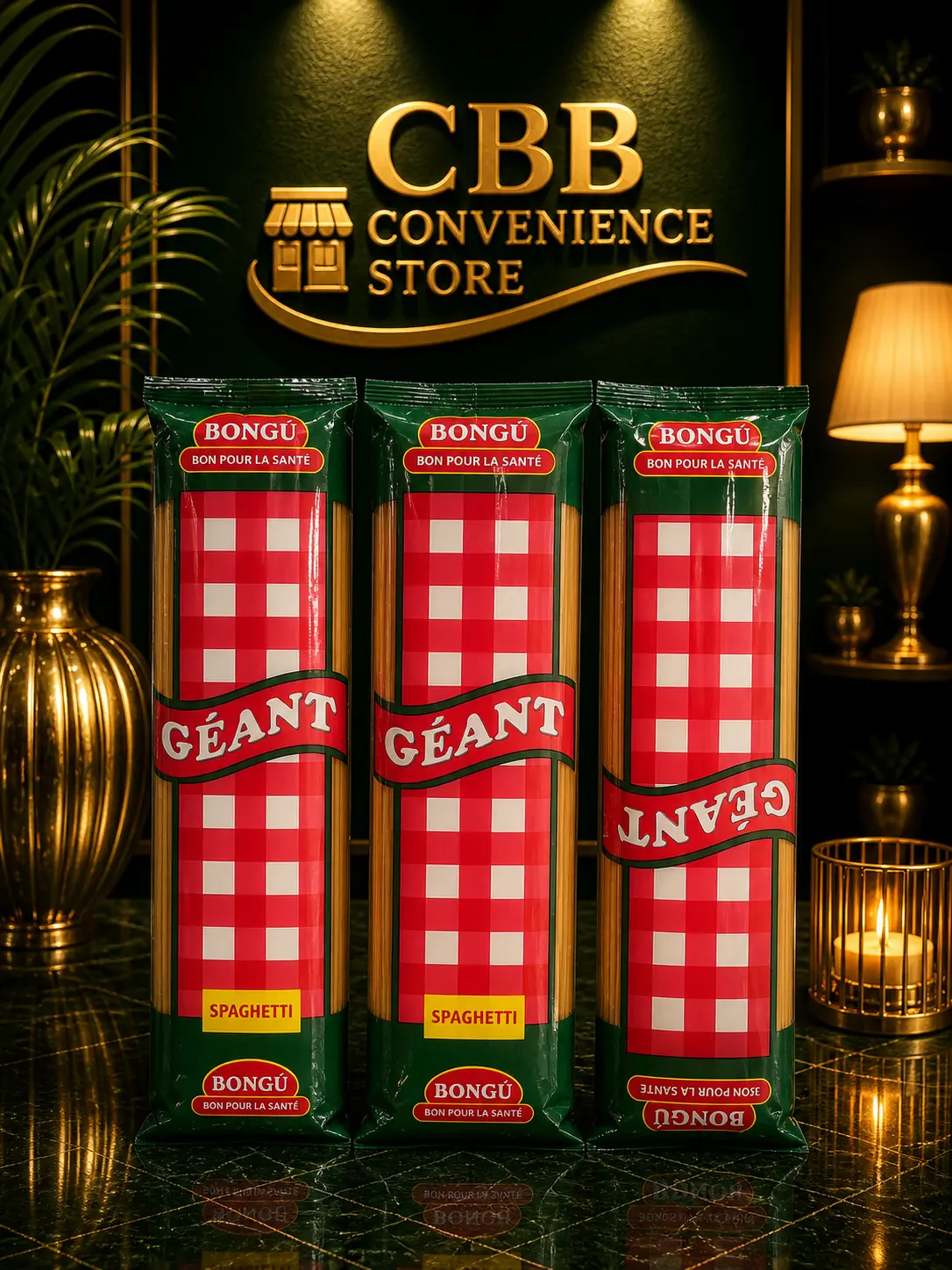 Bongú Géant Spaghetti, premium pasta from haiti , 3 pack  pou $12