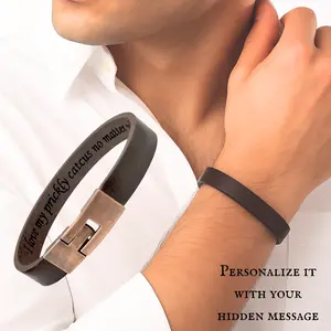 Men's Leather Bracelet, Custom Men Bracelet, Personalized Leather Bracelet, Leather Bracelet for Men, Gifts for Men, Handmade bracelet for Men