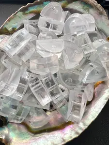 BA1 (10PCS)-19mm Charm Attachments/Half Ball with hole for pen or keychain/clear/pendant