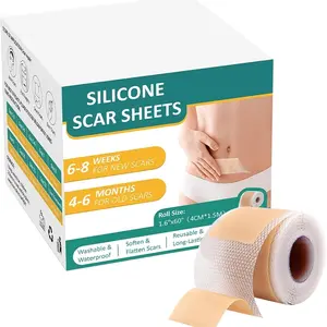Medical Silicone Scar Removal Tape - 1/2/3 Roll  Grade Silicone Scar Tape, Extra Long Scar Sheets for C-section, Tummy Tuck, Keloid, Surgical Scars and Scar Tape for Facial Lines et All Skin Types