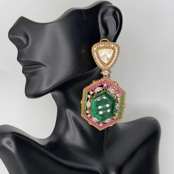 Women's Fusion Doublet Costume Earrings - Elegant Statement Fashion Jewelry Accessory for Female Party, Casual Occasions