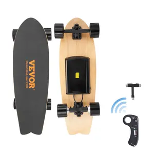 fathersdaygift  VEVOR Electric Skateboard with Remote, 13.7 Mph Top Speed 7.5 Miles Max Range Skateboard Longboard, 3 Speeds Adjustment Skateboards, Easy Carry Handle Design, Suitable for Adults Teens Beginners