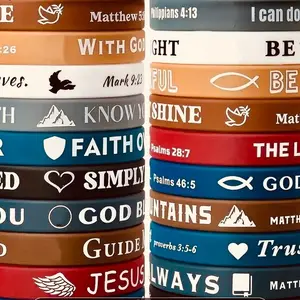 Inspirational Religious Silicone Bracelets