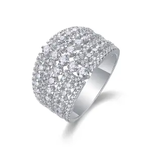 Fifty8|Moissanite"Timeless Bloom"RingElegant Band|925 Silver|Radiant Multi-Stone Setting