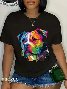 100% Cotton Colorful American Bulldog American Bully Men Women T-Shirt