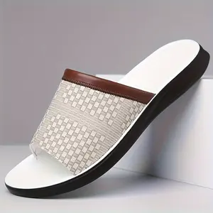 Stylish [Comfortable  Design] Non-slip Comfortable Men's  - Sleek Thin Design Sandals for Indoor and Outdoor Use