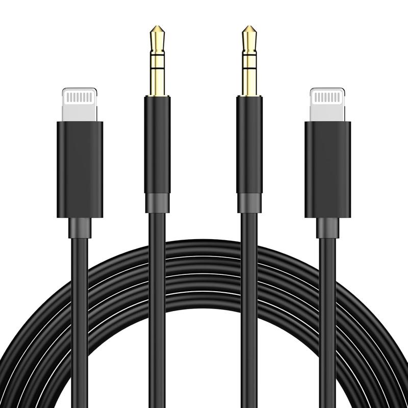 iPhone Multi-application Aux Cord for Car 2 Pack Lightning to 3.5mm AUX Audio Home Stereo Headphone Jack Adapter Compatible with iPhone 14 13 12 11 Pro Max XS XR X 3.3ft Durable Headset Accessories - Black iPhone Multi-application Aux Cord for Car 2 Pack Lightning to 3.5mm AUX Audio Home Stereo Headphone Jack Adapter Compatible with iPhone 14 13 12 11 Pro Max XS XR X 3.3ft Durable Headset Accessories - Black
