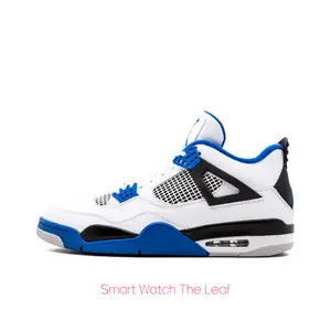 Motorsports Blue Mid-Top Retro Basketball Shoes