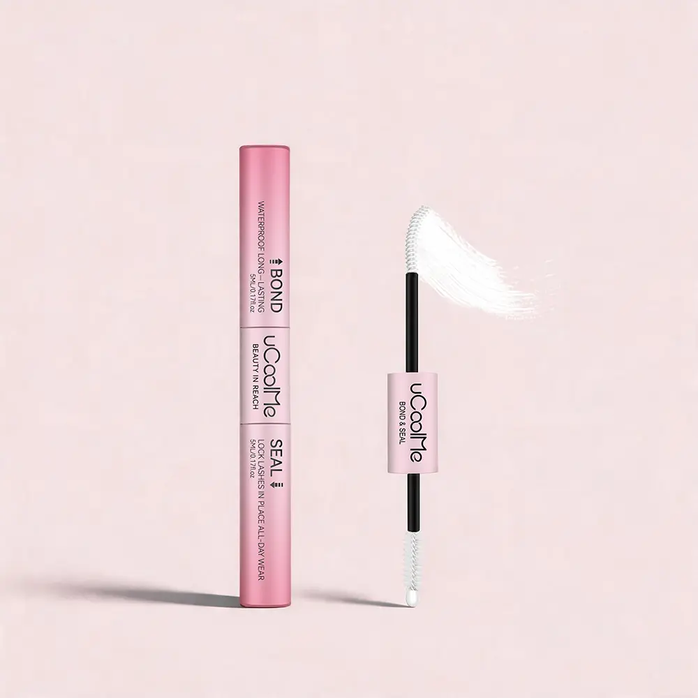 UCoolMe 2-in-1 Lash Bond and Seal Glue, Waterproof with Strong Hold for Cluster Lash Extensions, Beginner-Friendly 3-in-1 Cosmetic Kit with Black Glue & Remover, Eyelashes, Eyelash, 2In1 Bond & Glue (Black Glue)