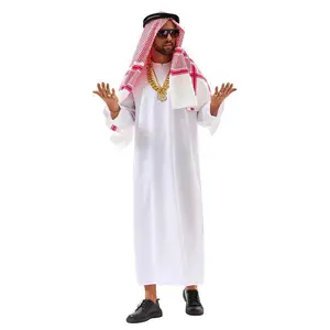 Middle East Arabic style clothing set long robe for men and women Dubai tycoon UAE cosplay performance outfit