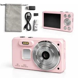 Fhd Digital Camera with SD Card, 6400 Pixel 18x Zoom, 2.8-Inch Screen, Portable Compact Mini Camera for Teens, Gift Idea, Tech Toy