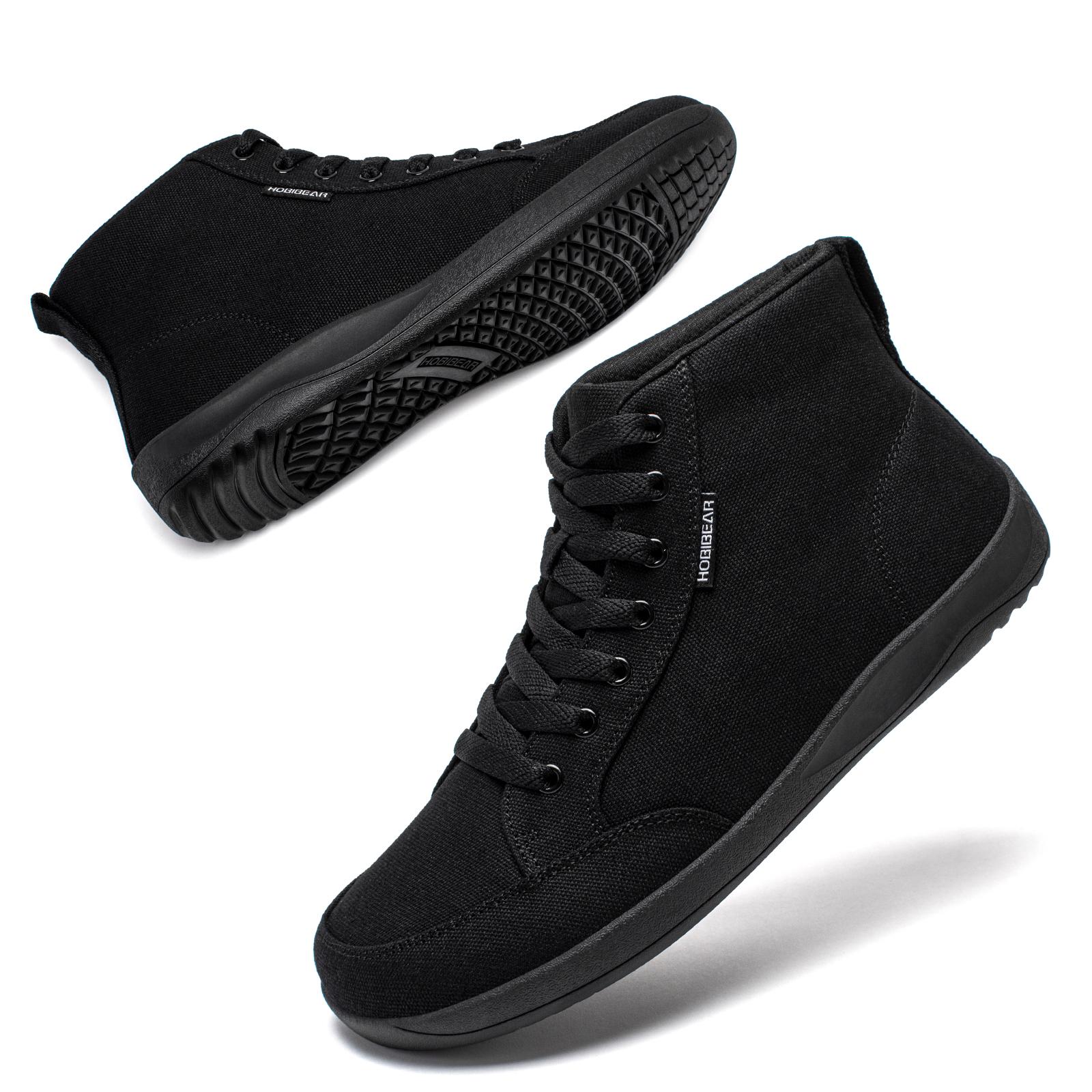 HOBIBEAR Women's Men's Wide Hi-top Minimalist Barefoot Sneakers | Zero Drop Sole | Cushioned Ankle Support