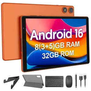 2026 New Tablet Computer, 10.0 Inch HD Display, 8GB RAM + 32GB ROM, Android 16, Five-Core Processor, Office & Learning Use, Christmas Gift