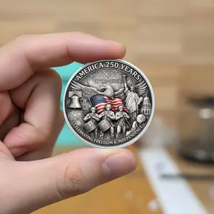 American 250th Anniversary, 1776-2026 Coin, 4th July, Commemorative Gift