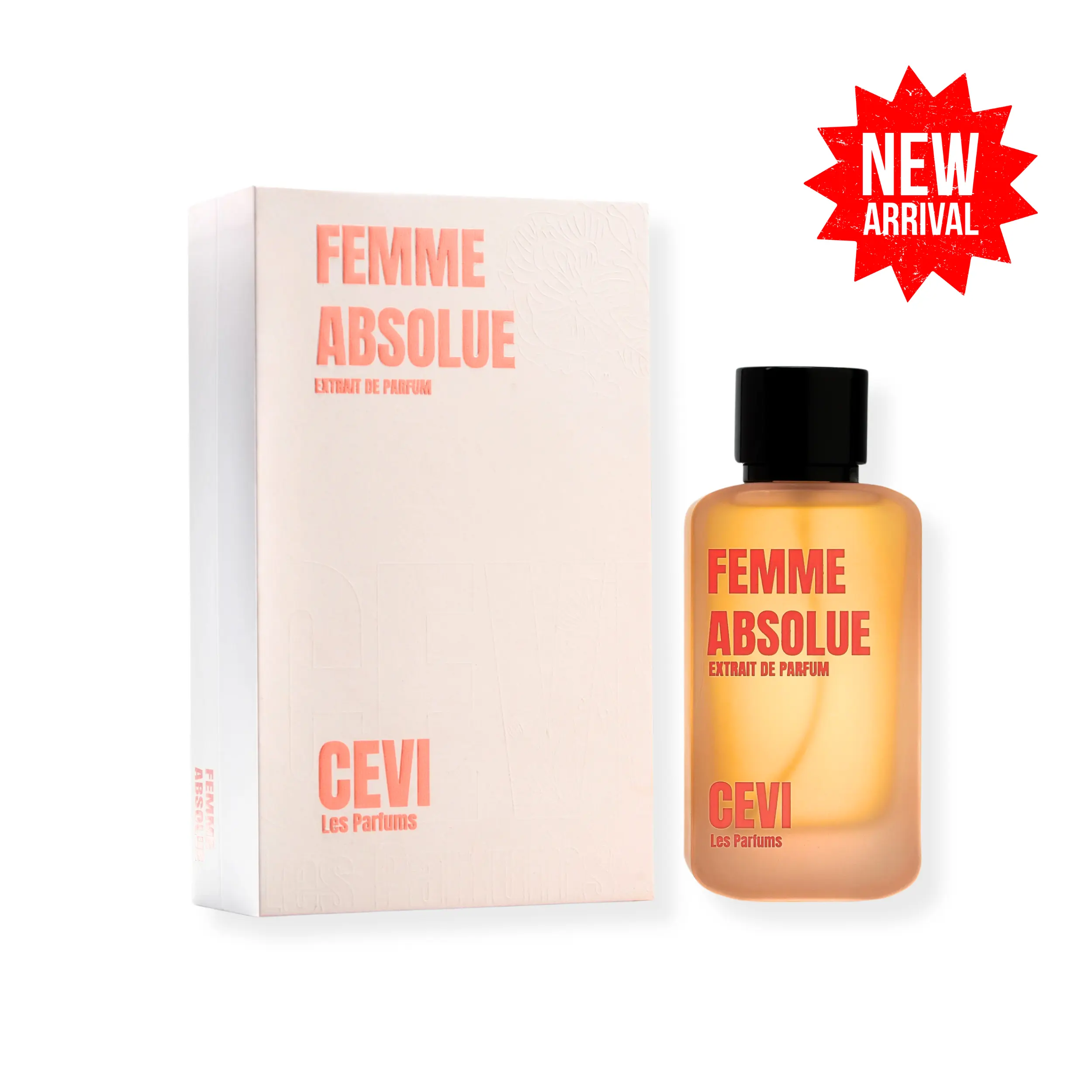 CEVI FEMME ABSOLUE EXTRAIT DE PARFUM 3.38FL.OZ|100ML, a Floral Gourmand Signature Scent with Rose, Caramel, and Musk Notes - 100ml Liquid Fragrance, Women's Fragrance, Youth, Feminine Energy,, Smelling Good, Lingers Beautifully, Bottle, Single Item, Cevi,
