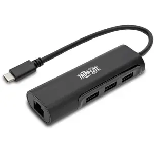 Tripp Lite TRL-U4600033A1GB 3-Port USB 3.0 Hub - 3x USB-A to USB-C & Gigabit Port - Black