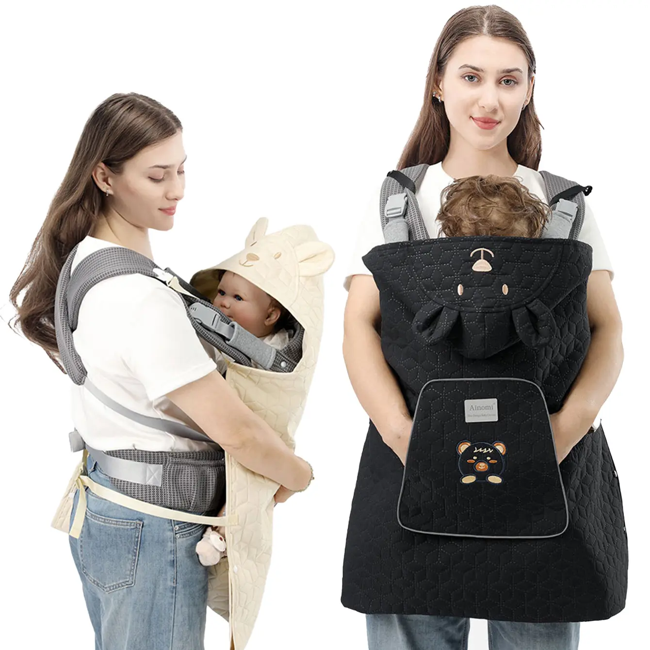 Multicolor Windproof Baby Blanket, Suitable for Stroller Cover, Backpack Waist Pad, Travel-Friendly, Button Design, Warm and Portable